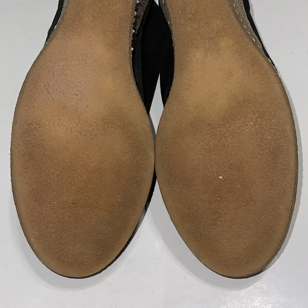 J.Crew Black Suede Wedge Shoe Italy